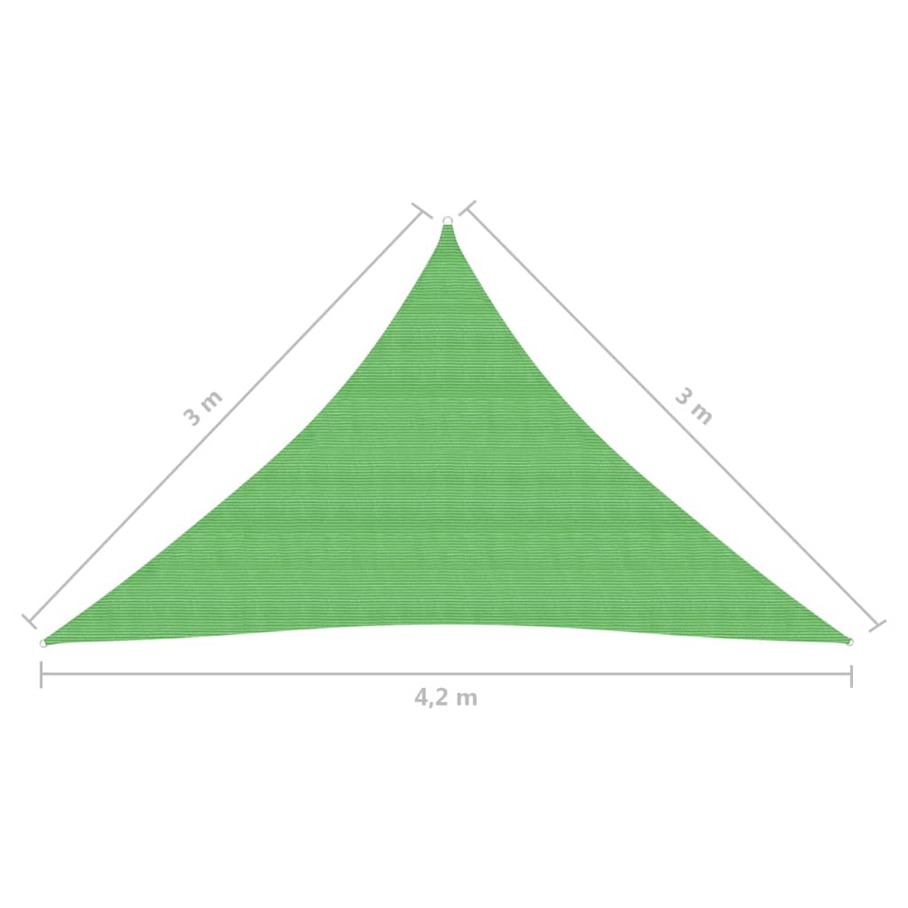 Vela Parasole 160 g/m² Verde Chiaro 3x3x4,2 m in HDPE