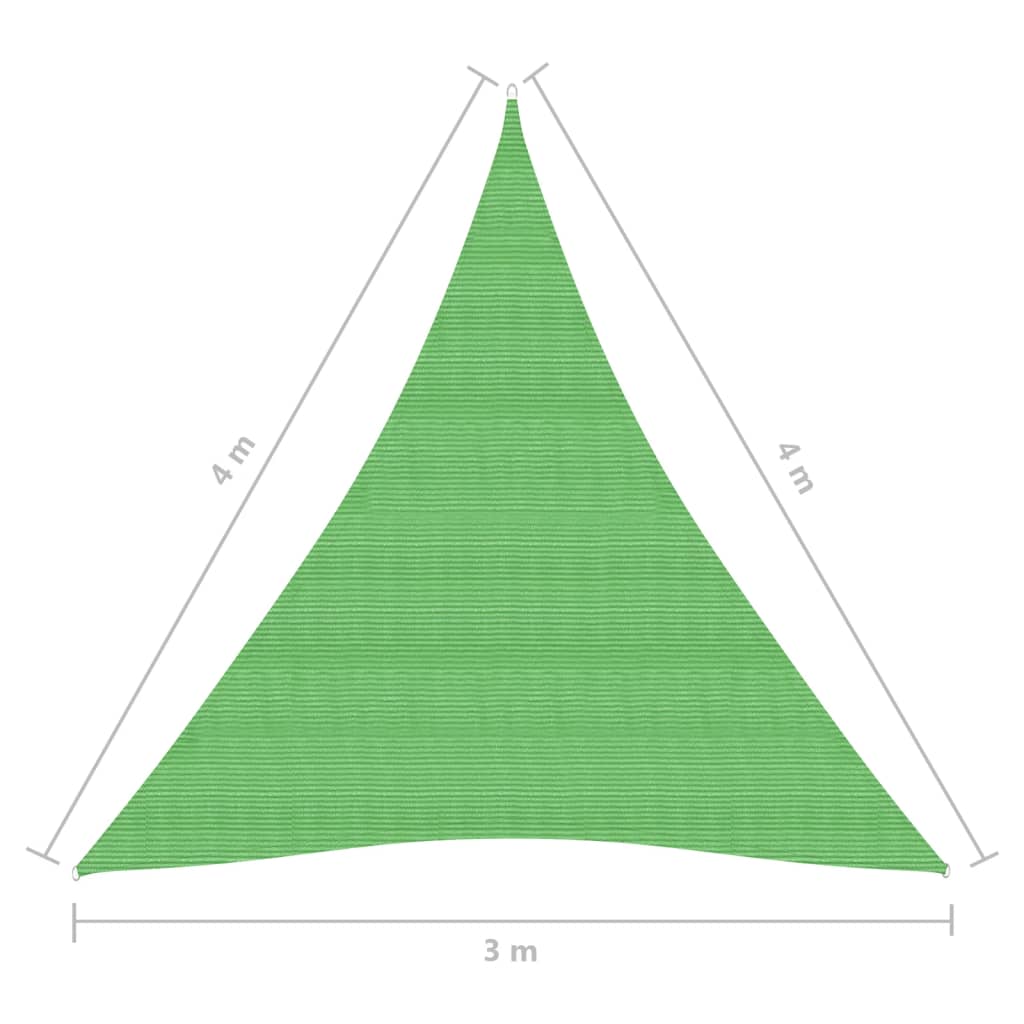 Vela Parasole 160 g/m² Verde Chiaro 3x4x4 m in HDPE