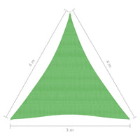 Vela Parasole 160 g/m² Verde Chiaro 3x4x4 m in HDPE