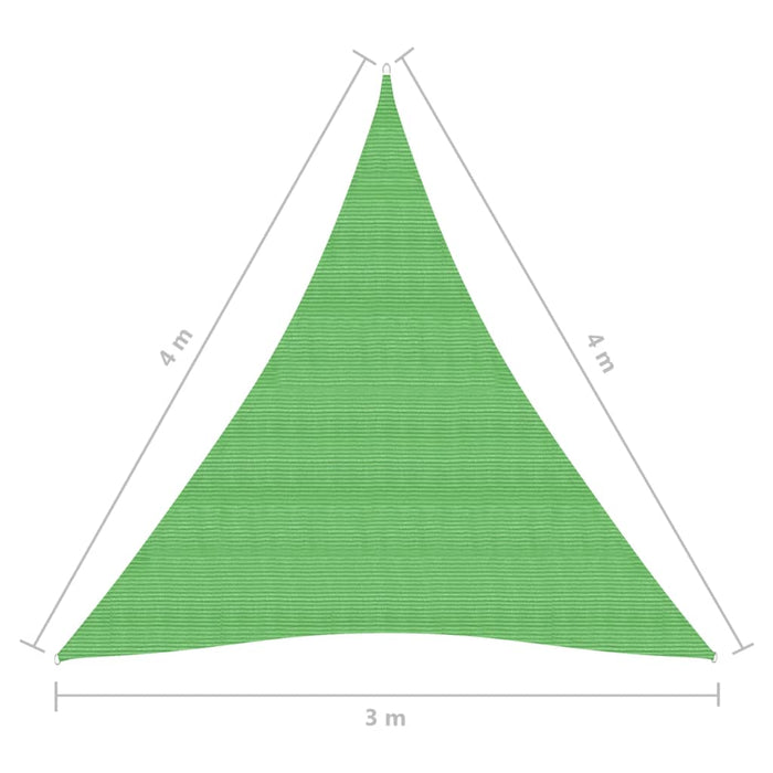 Vela Parasole 160 g/m² Verde Chiaro 3x4x4 m in HDPE