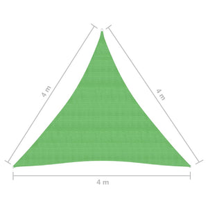 Vela Parasole 160 g/m² Verde Chiaro 4x4x4 m in HDPE