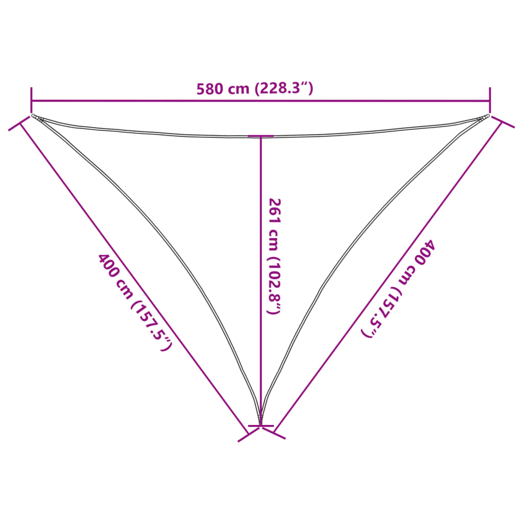 Vela Parasole 160 g/m² Verde Chiaro 4x4x5,8 m in HDPE 311314