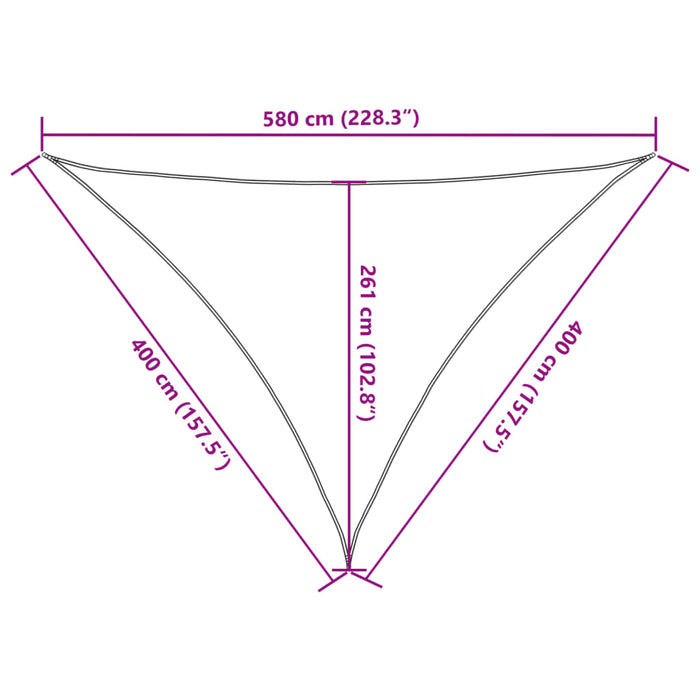 Vela Parasole 160 g/m² Verde Chiaro 4x4x5,8 m in HDPE 311314