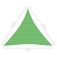 Vela Parasole 160 g/m² Verde Chiaro 4,5x4,5x4,5 m in HDPE