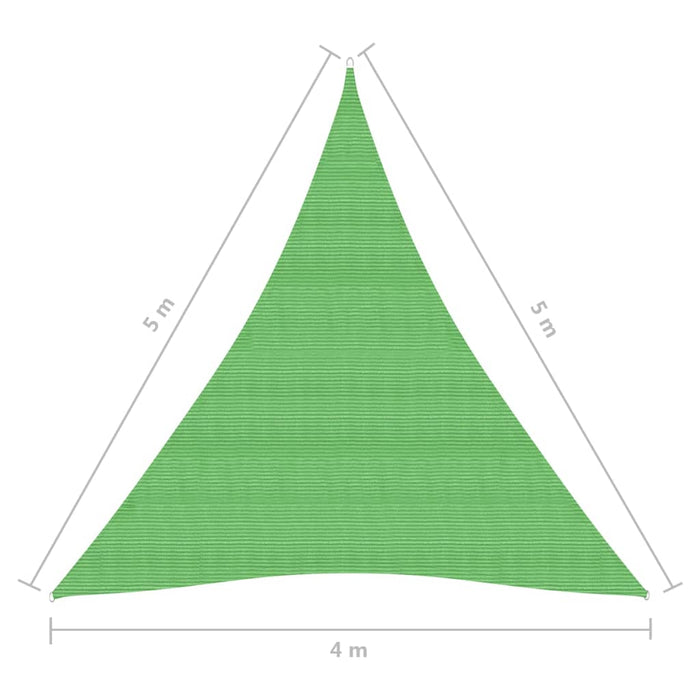 Vela Parasole 160 g/m² Verde Chiaro 4x5x5 m in HDPE