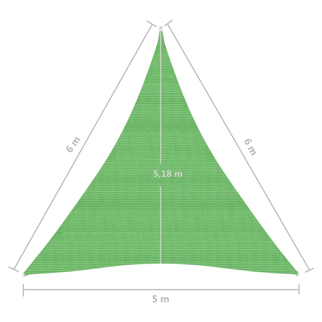 Vela Parasole 160 g/m² Verde Chiaro 5x6x6 m in HDPE