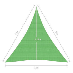 Vela Parasole 160 g/m² Verde Chiaro 5x6x6 m in HDPE