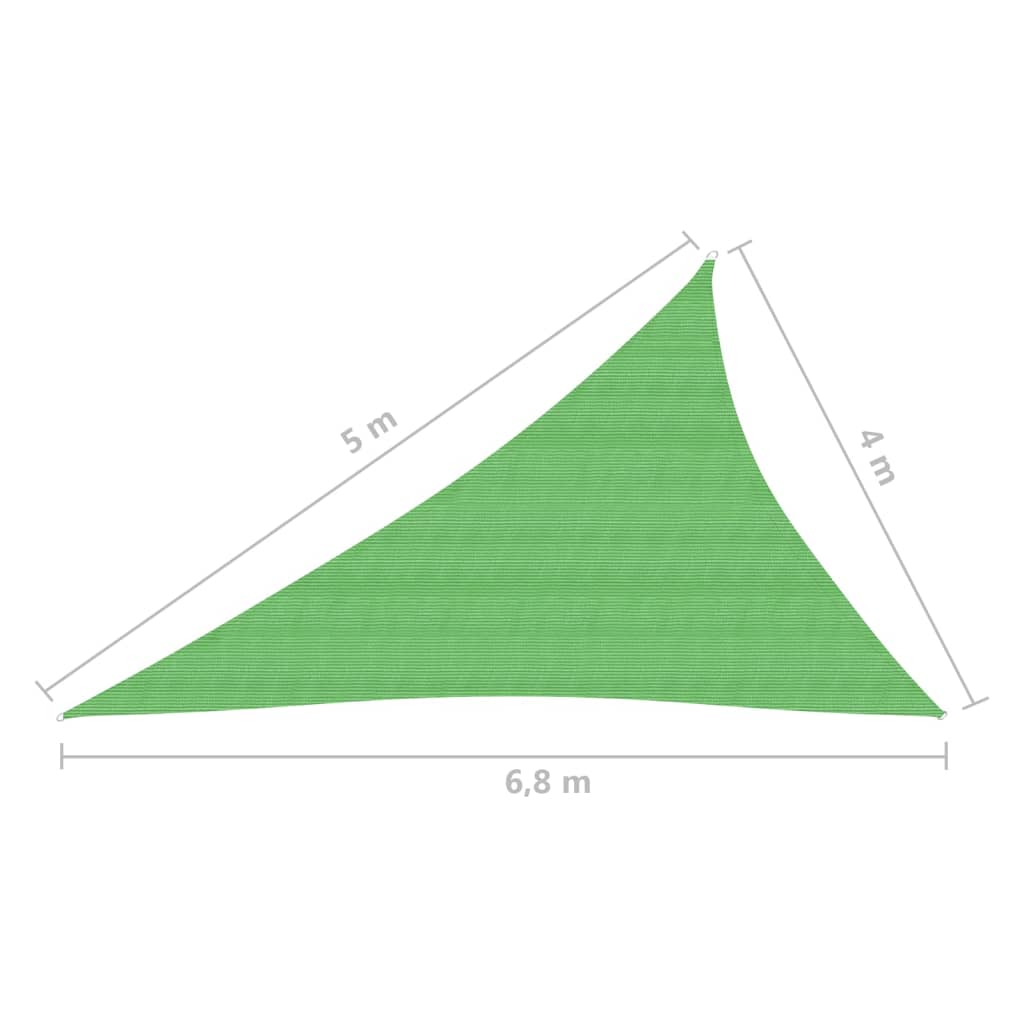 Vela Parasole 160 g/mq Verde Chiaro 4x5x6,8 m in HDPE cod 9002