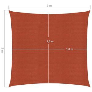 Vela Parasole 160 g/m² Terracotta 2x2 m in HDPE cod mxl 19502