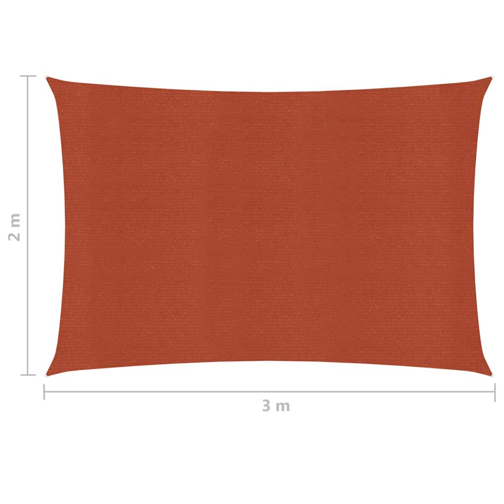 Vela Parasole 160 g/m² Terracotta 2x3 m in HDPE 311337