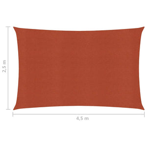 Vela Parasole 160 g/m² Terracotta 2,5x4,5 m in HDPE cod mxl 22112