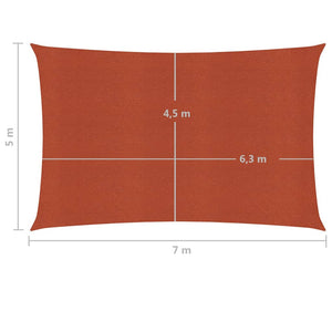 Vela Parasole 160 g/m² Terracotta 5x7 m in HDPE 311357