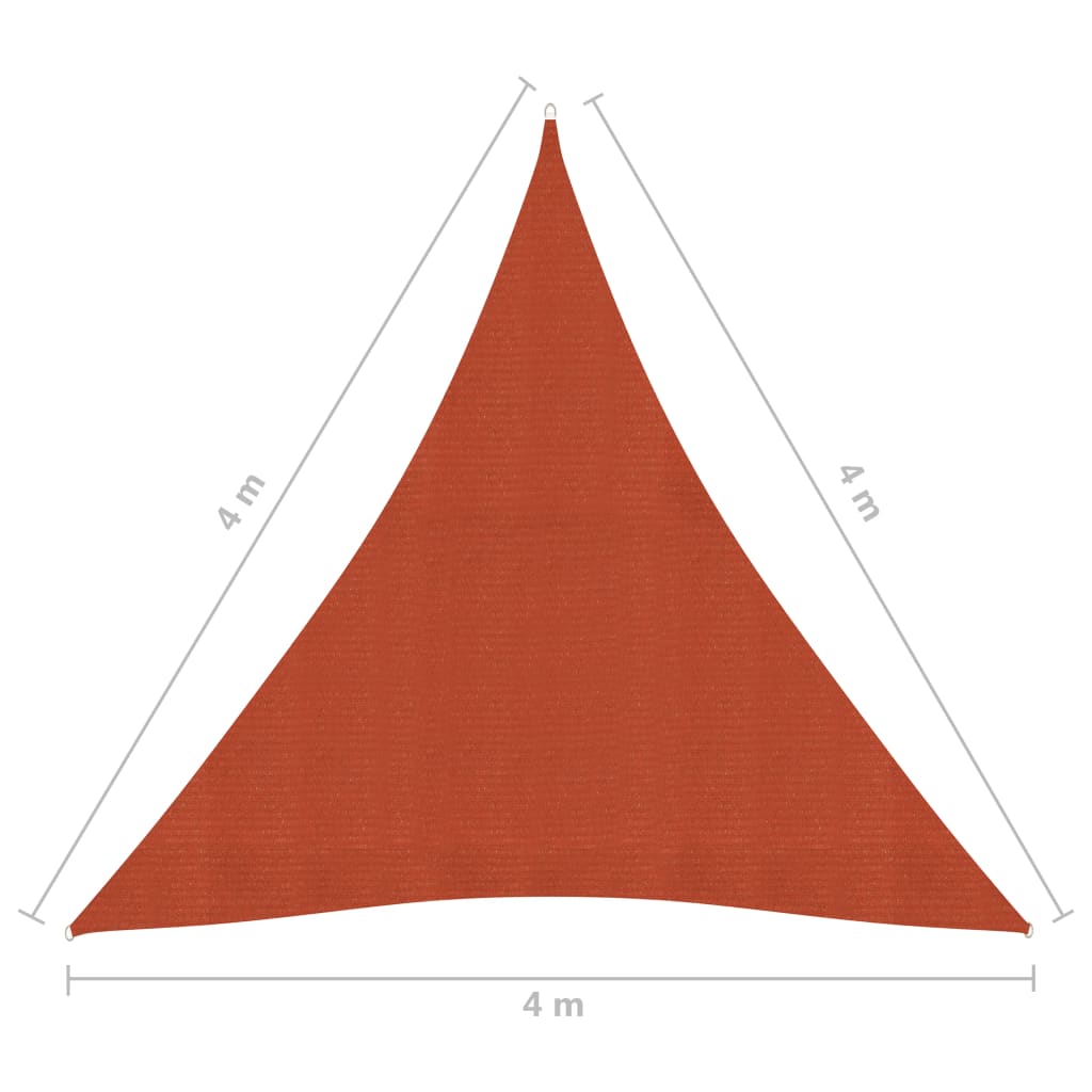 Vela Parasole 160 g/m² Terracotta 4x4x4 m in HDPE