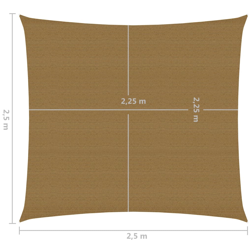 Vela Parasole 160 g/m² Talpa 2,5x2,5 m in HDPE cod mxl 21481