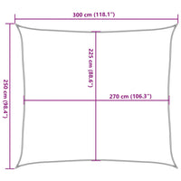 Vela Parasole 160 g/m² Tortora 2,5x3 m in HDPE 311397