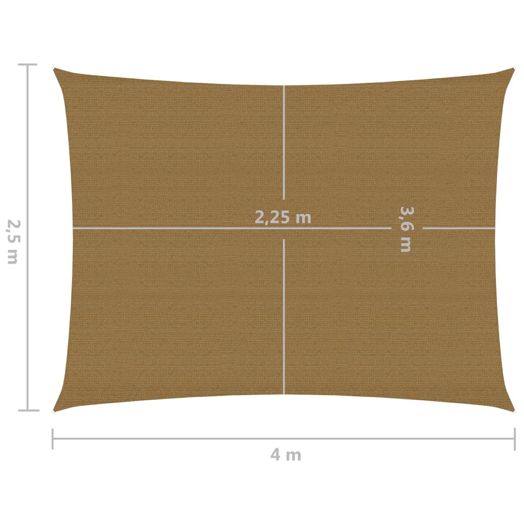 Vela Parasole 160 g/m² Talpa 2,5x4 m in HDPE cod mxl 21416