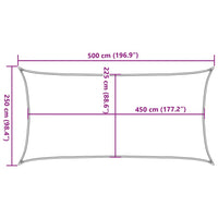 Vela Parasole 160 g/m² Talpa 2,5x5 m in HDPE 311401