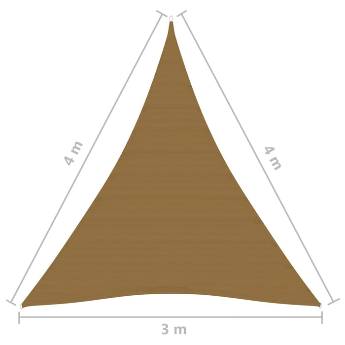 Vela Parasole 160 g/m² Grigio Talpa 3x4x4 m in HDPE