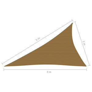 Vela Parasole 160 g/m² Grigio Talpa 3x4x5 m in HDPE 311421