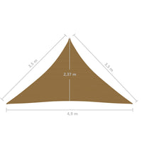 Vela Parasole 160 g/m² Talpa 3,5x3,5x4,9 m in HDPE cod mxl 18048