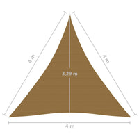 Vela Parasole 160 g/m² Talpa 4x4x4 m in HDPE cod mxl 18921