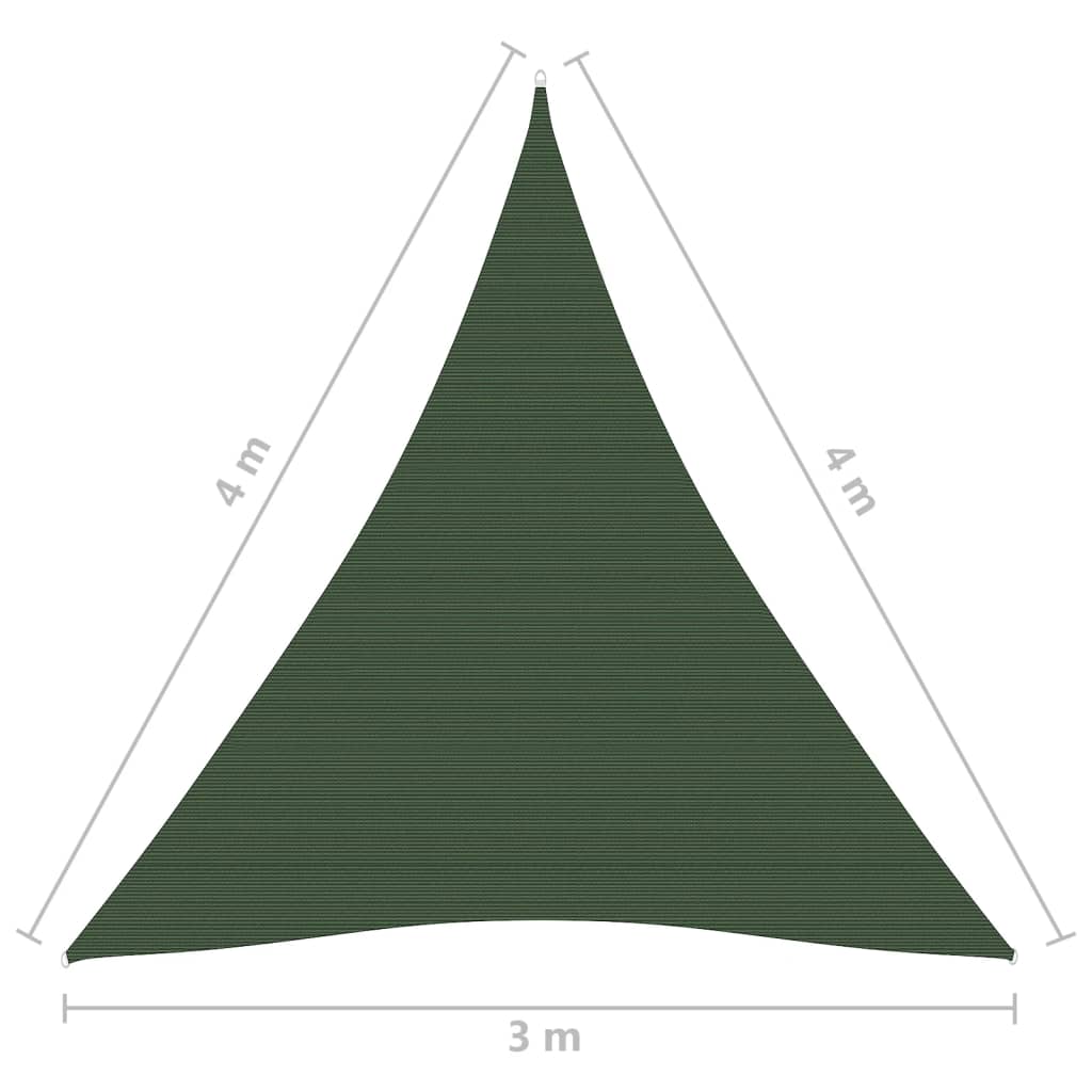 Vela Parasole 160 g/m² Verde Scuro 3x4x4 m in HDPE 311475