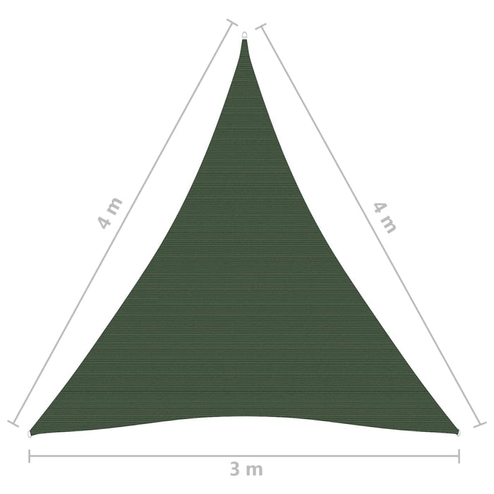 Vela Parasole 160 g/m² Verde Scuro 3x4x4 m in HDPE 311475