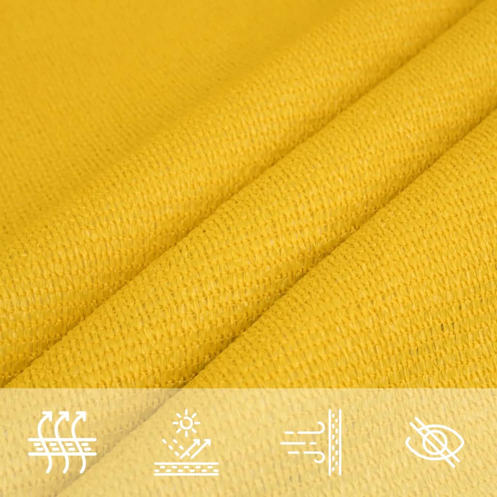 Vela Parasole 160 g/m² Rettangolare Giallo 2x2,5 m in HDPE 311556