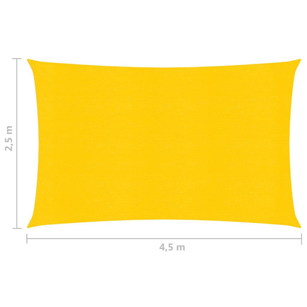 Vela Parasole 160 g/m² Gialla 2,5x4,5 m in HDPE