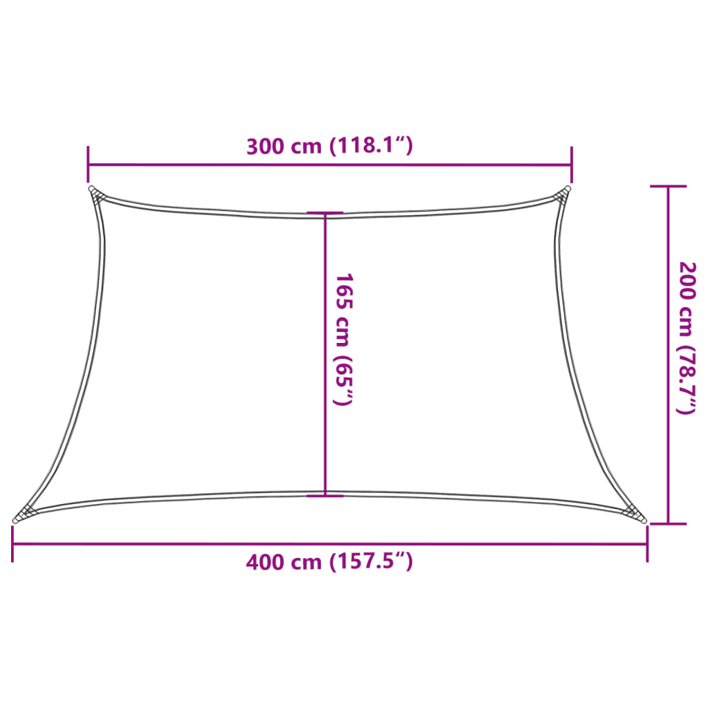 Vela Parasole 160 g/m² Gialla 3/4x2 m in HDPE 311598