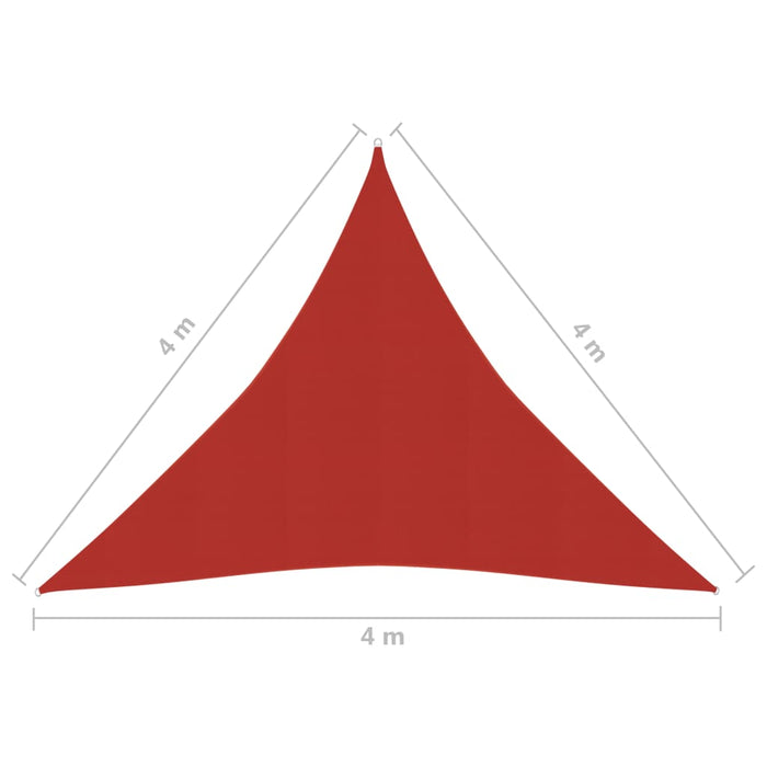 Vela Parasole 160 g/m² Rossa 4x4x4 m in HDPE 311643