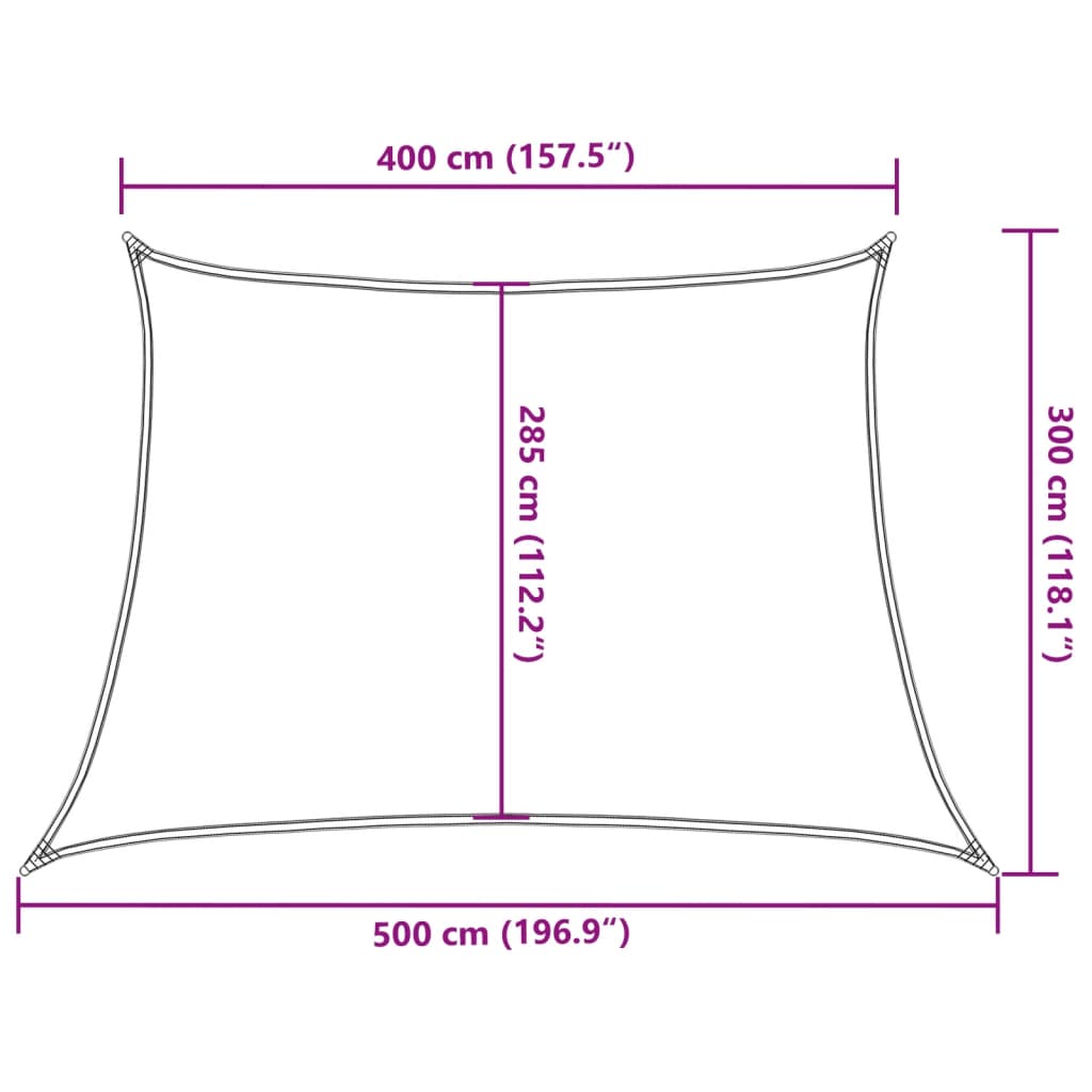 Vela Parasole 160 g/m² Rossa 4/5x3 m in HDPE 311655