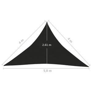 Vela Parasole 160 g/m² Nera 4x4x5,8 m in HDPE 311754