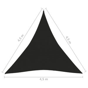 Vela Parasole 160 g/m² Nera 4,5x4,5x4,5 m in HDPE 311755