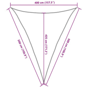 Vela Parasole 160 g/m² Nera 4x5x5 m in HDPE 311756