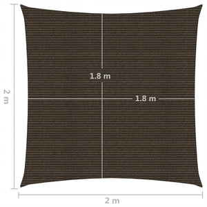 Vela Parasole 160 g/m² Marrone 2x2 m in HDPE 311767