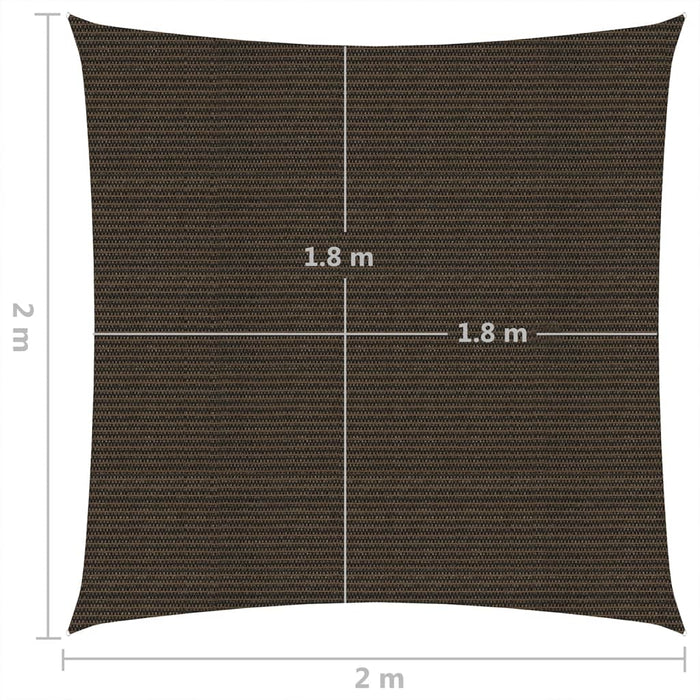 Vela Parasole 160 g/m² Marrone 2x2 m in HDPE 311767