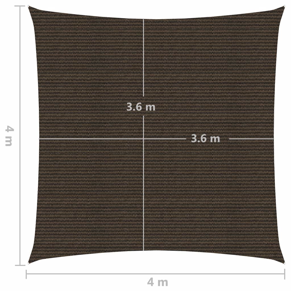 Vela Parasole 160 g/m² Marrone 4x4 m in HDPE 311771