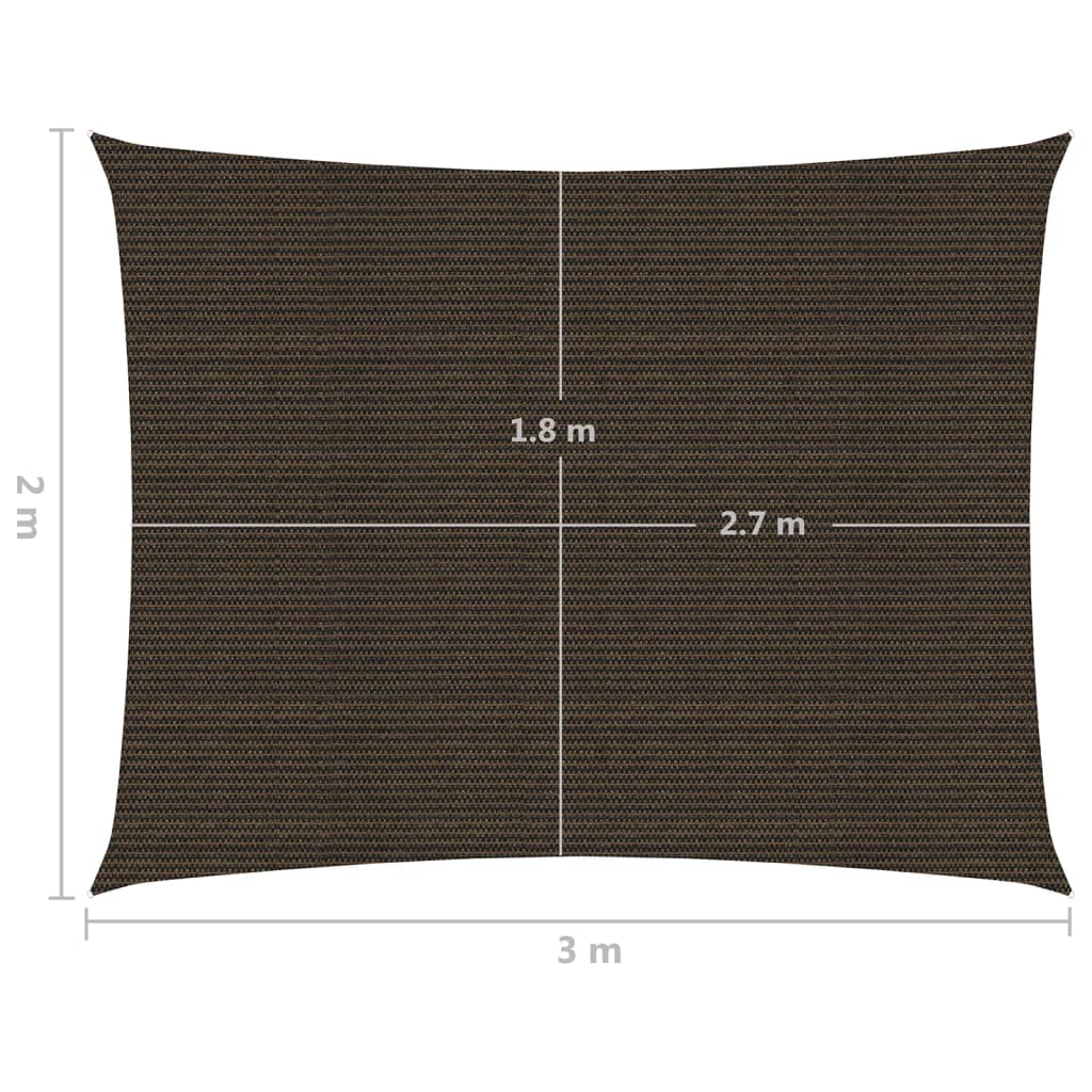 Vela Parasole 160 g/m² Marrone 2x3 m in HDPE cod mxl 18208