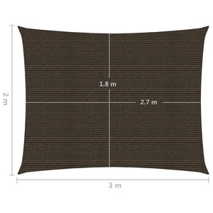 Vela Parasole 160 g/m² Marrone 2x3 m in HDPE cod mxl 18208