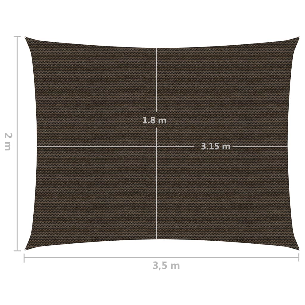 Vela Parasole 160 g/m² Marrone 2x3,5 m in HDPE   cod mxl 21982