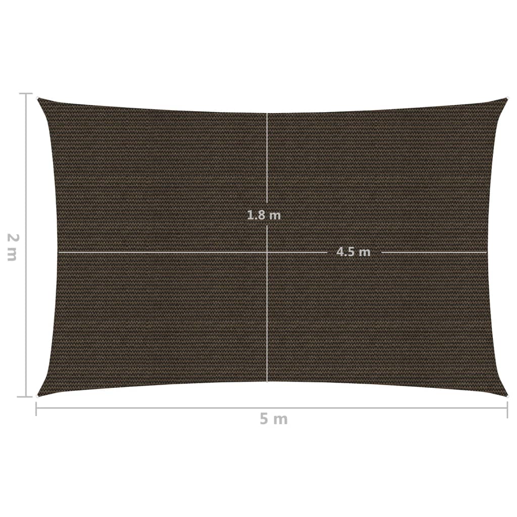 Vela Parasole 160 g/m² Marrone 2x5 m in HDPE  