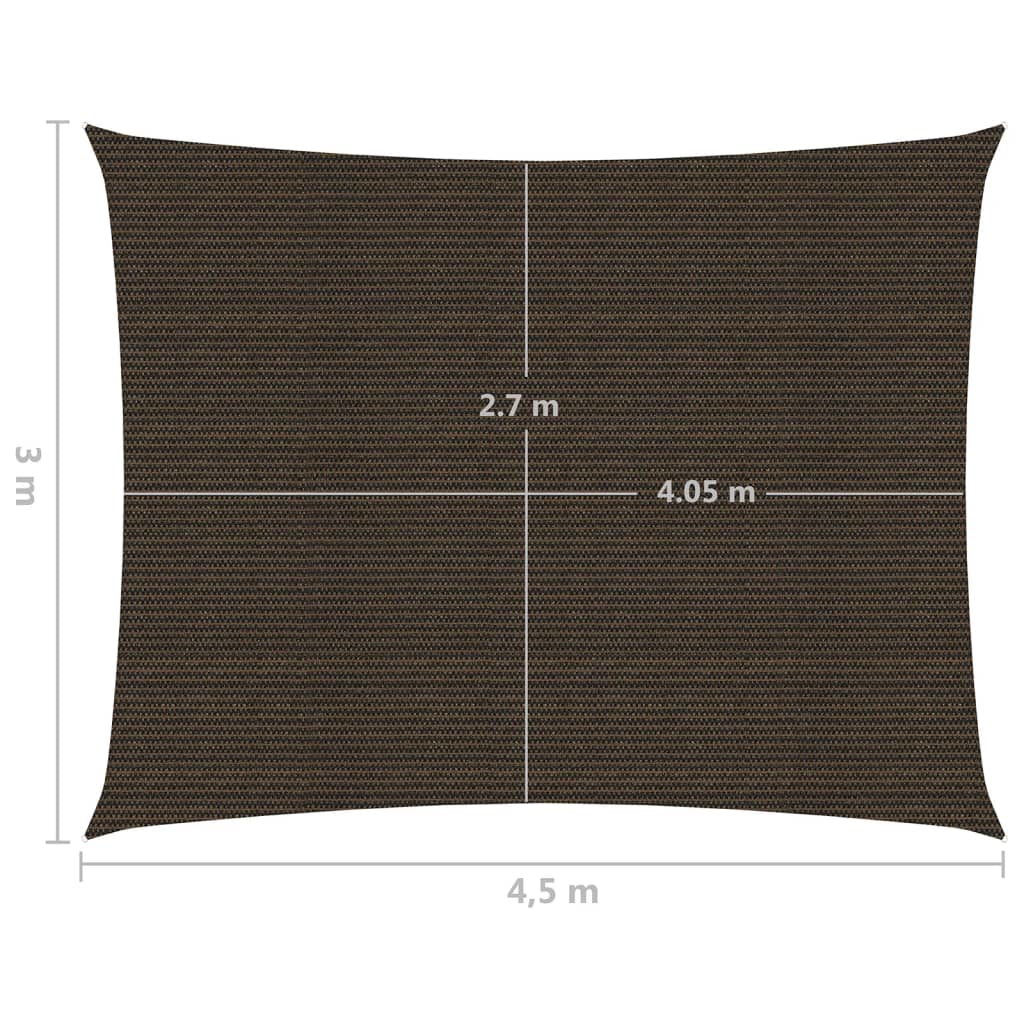 Vela Parasole 160 g/m² Marrone 3x4,5 m in HDPE 311788