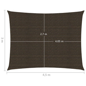 Vela Parasole 160 g/m² Marrone 3x4,5 m in HDPE  