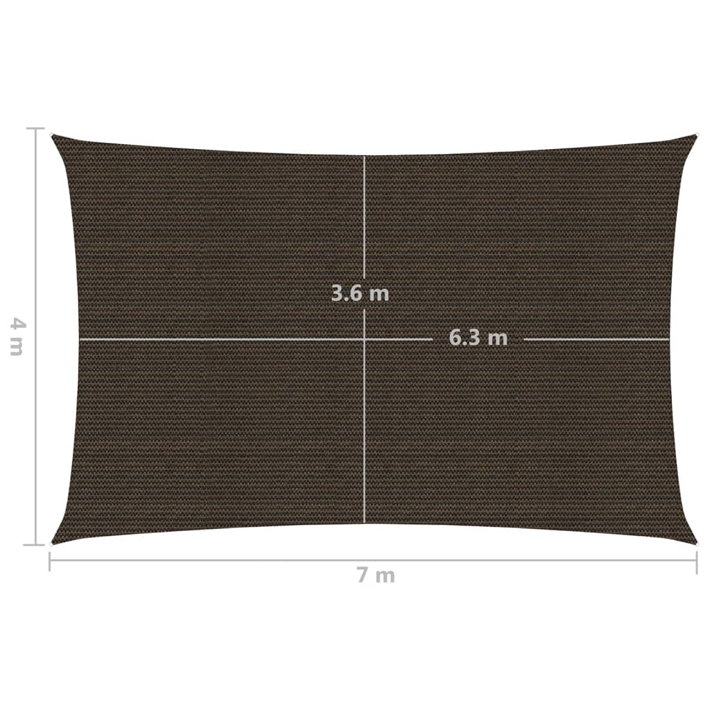 Vela Parasole 160 g/m² Marrone 4x7 m in HDPE   cod mxl 21405