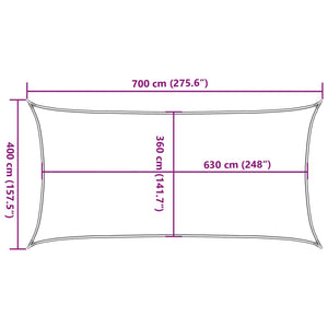 Vela Parasole 160 g/m² Marrone 4x7 m in HDPE 311795