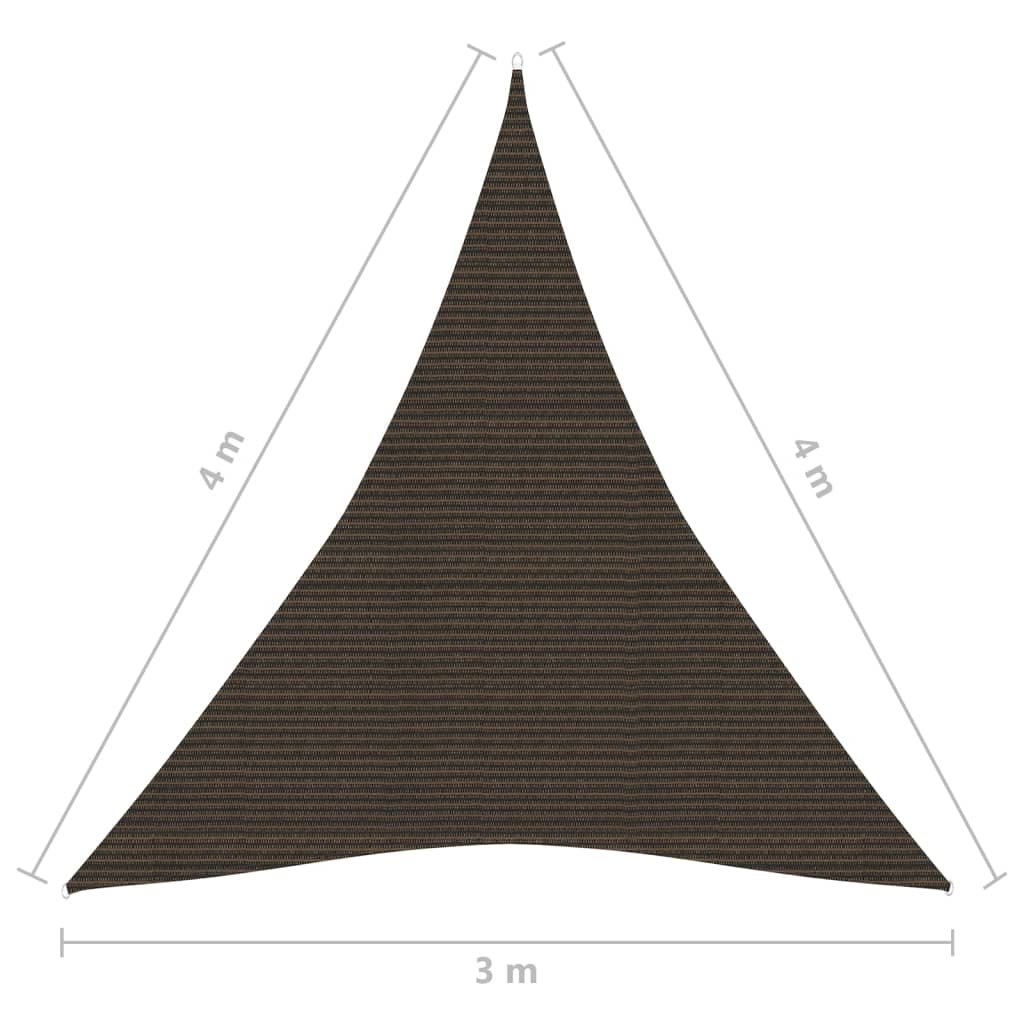 Vela Parasole 160 g/m² Marrone 3x4x4 m in HDPE