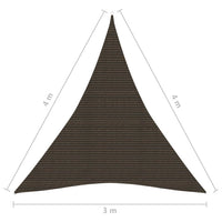 Vela Parasole 160 g/m² Marrone 3x4x4 m in HDPE 311805