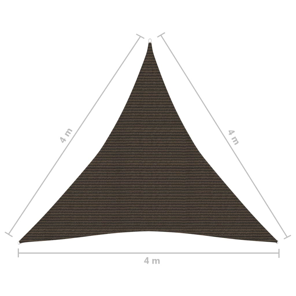 Vela Parasole 160 g/m² Marrone 4x4x4 m in HDPE 311808