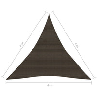 Vela Parasole 160 g/m² Marrone 4x4x4 m in HDPE 311808